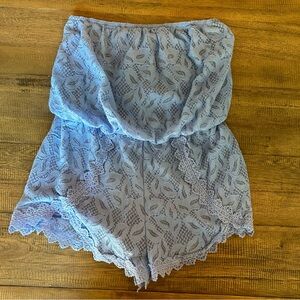Free People Strapless Lace Romper